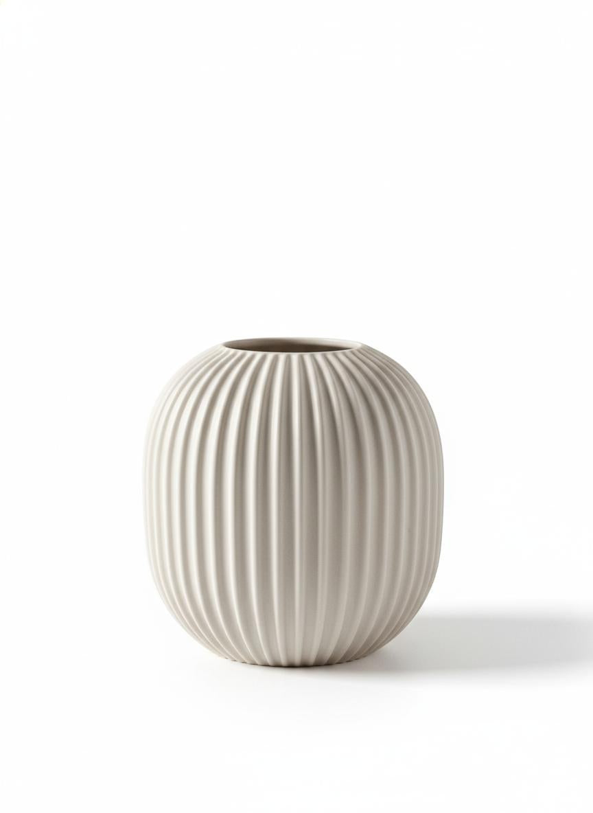 Fluted Cylindrical Vase