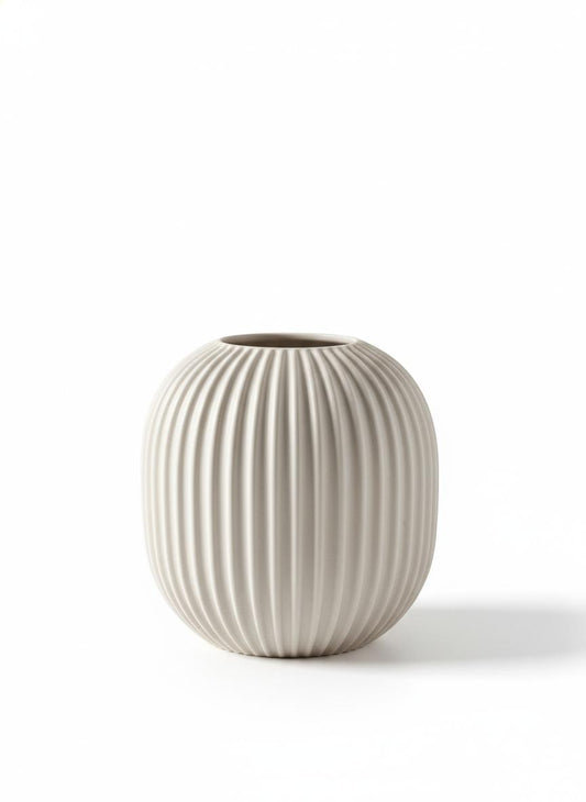 Fluted Cylindrical Vase