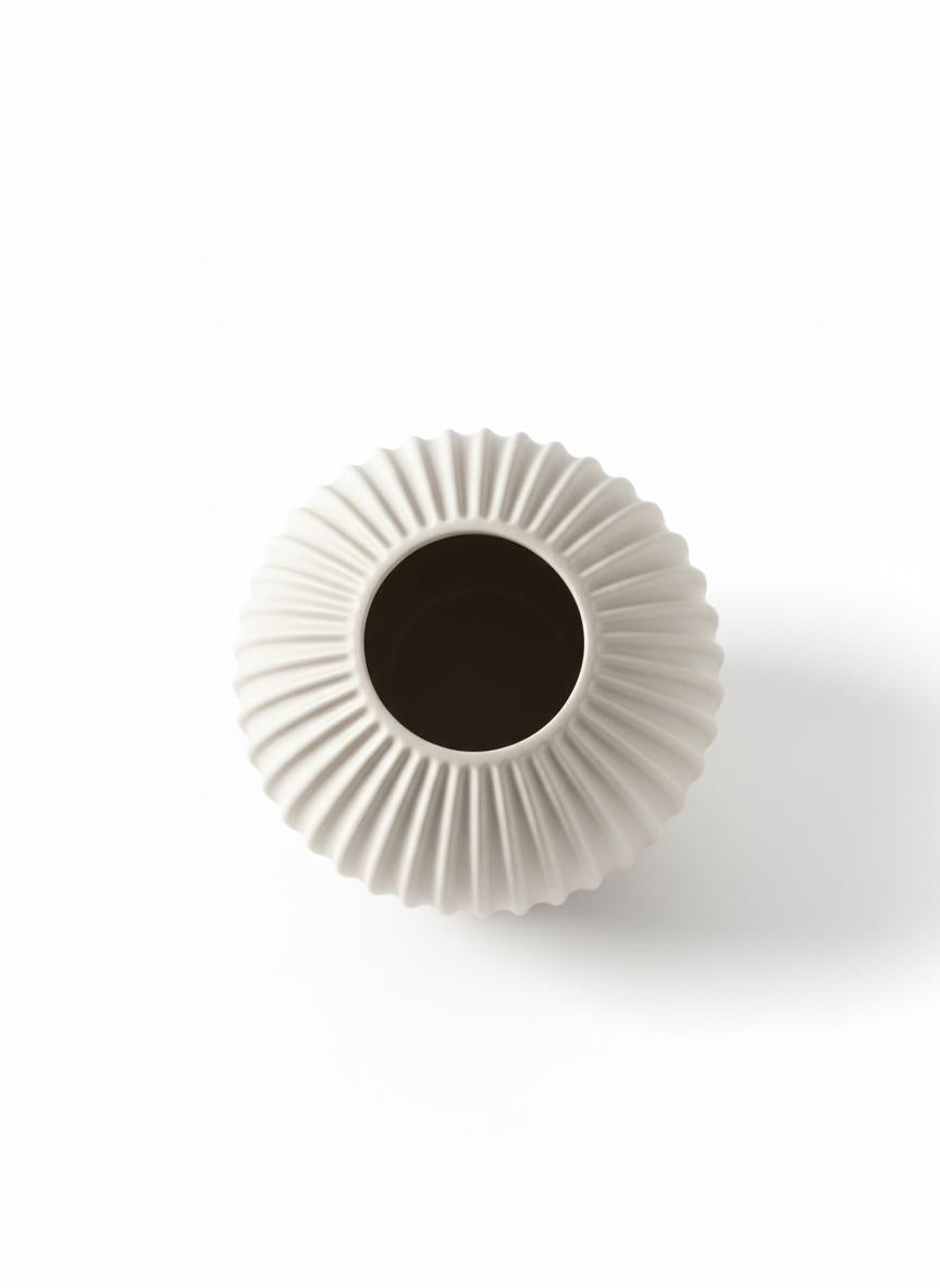 Fluted Cylindrical Vase