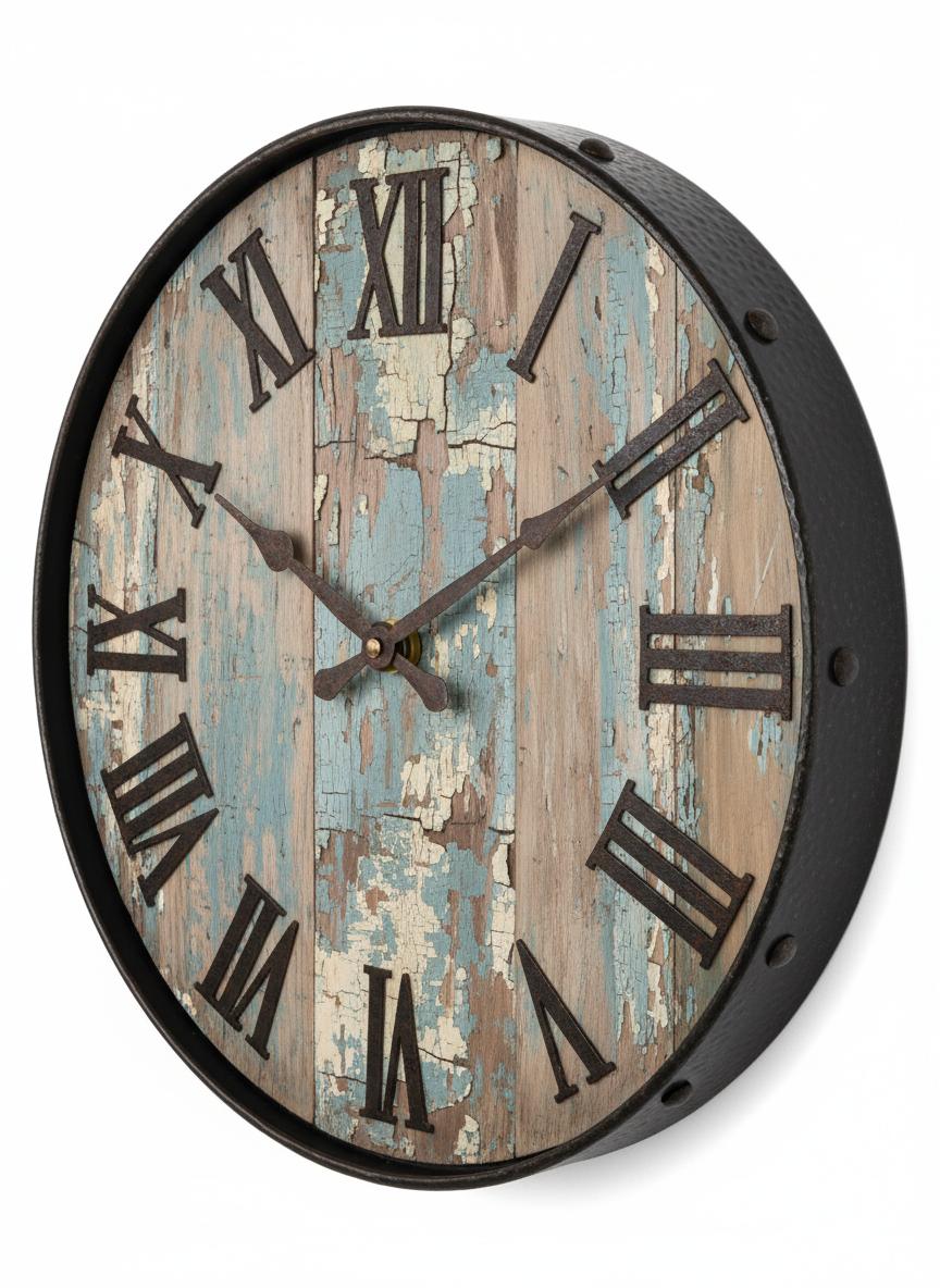 Rustic Round Clock