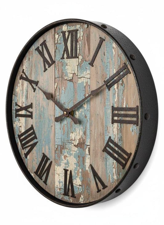 Rustic Round Clock